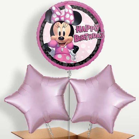 Minnie Mouse Forever Happy Birthday Balloon Bunches | Small Indoor Plants