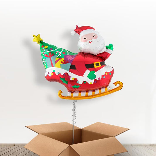 Santa Sleigh Christmas Giant Balloon in a Box Gift