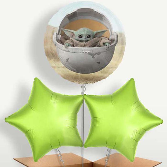 Mandalorian Balloon Bunches inflated with Helium | Small Indoor Plants