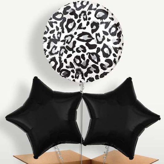 Snow Leopard Print Helium Bunch of Balloons | Small Indoor Plants