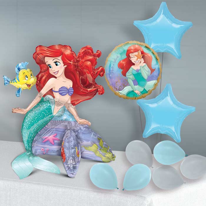 Ariel Little Mermaid Sitter Balloon Package Delivered