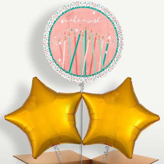 Happy Cake Day Birthday Balloons in a Bunch | Small Indoor Plants