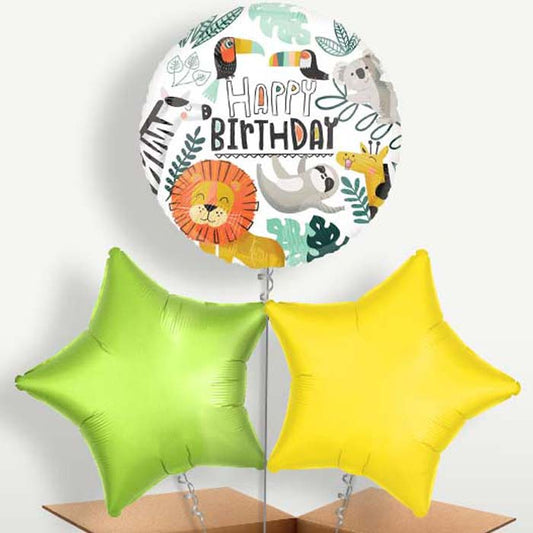 Get Wild Safari Trio Balloon Bunch inflated with Helium | Small Indoor Plants