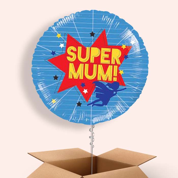 Super Mum Helium Balloon in a Box