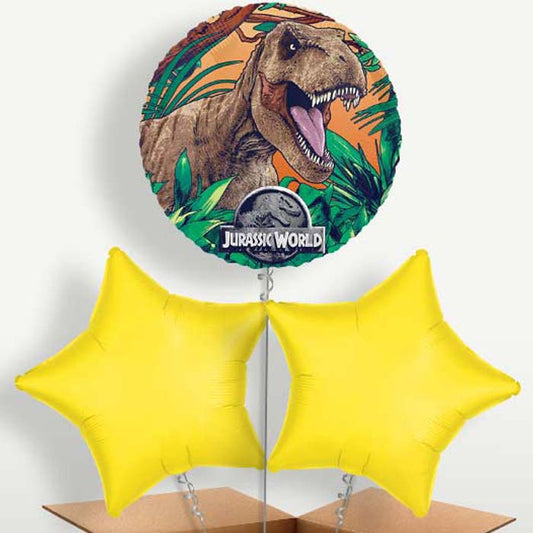Jurassic World Dominion Balloon Bunches inflated with Helium | Small Indoor Plants