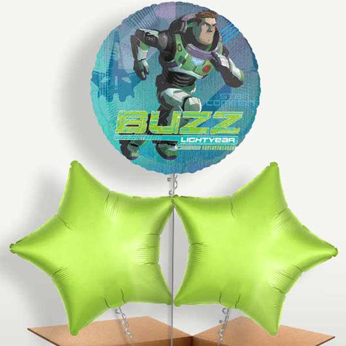 Buzz Lightyear Bunch of Balloons inflated with Helium | Small Indoor Plants
