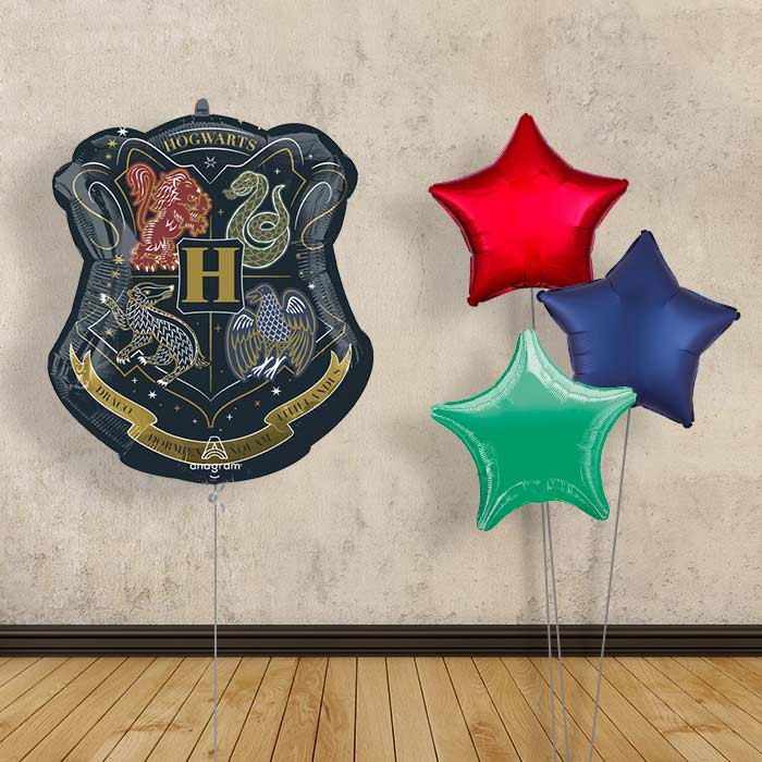 Harry Potter Hogwarts Crest Balloon Bouquet Delivery