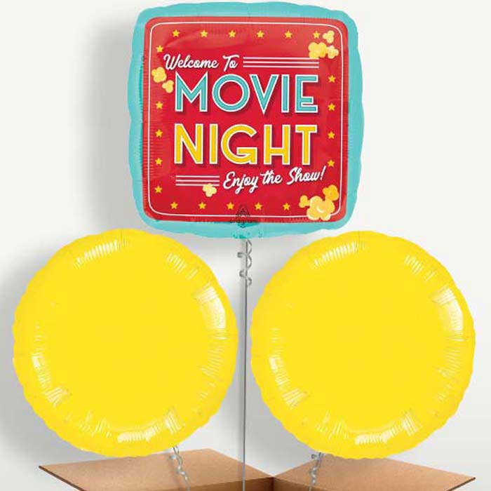 Movie Night Popcorn Balloon Bunches inflated with Helium | Small Indoor Plants