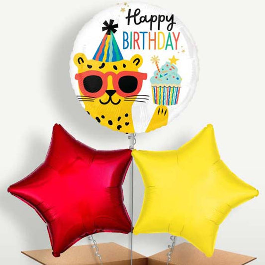 Cheetah Party Animal Birthday Bunch of Balloons | Small Indoor Plants