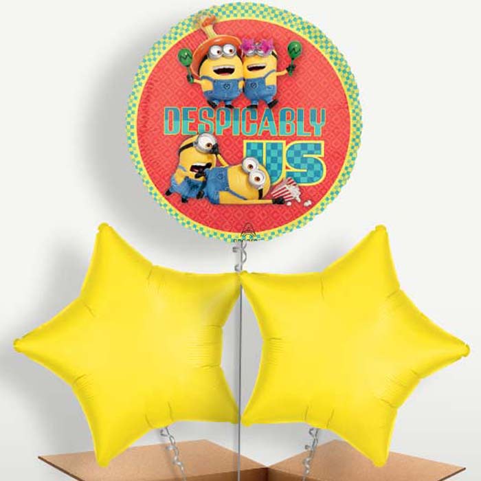 Despicable Me 4 Bunch of Balloons inflated with Helium | Small Indoor Plants