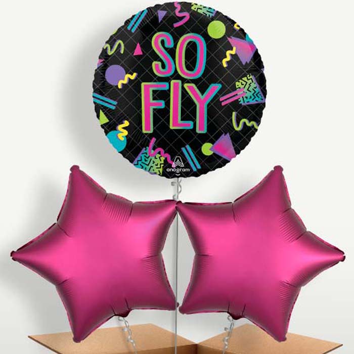 90s Party So Fly Bunch of Balloons inflated with Helium | Small Indoor Plants