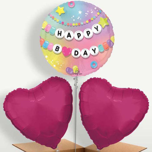 Best Friend Happy Birthday Bunch of Balloons | Small Indoor Plants