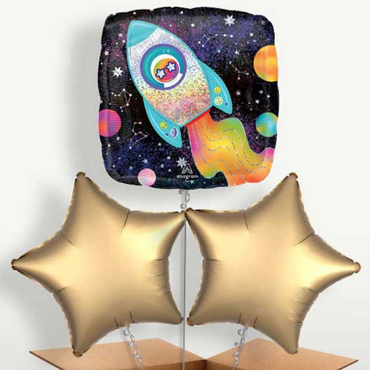 Outer Space Rocket Bunch of Balloons | Small Indoor Plants