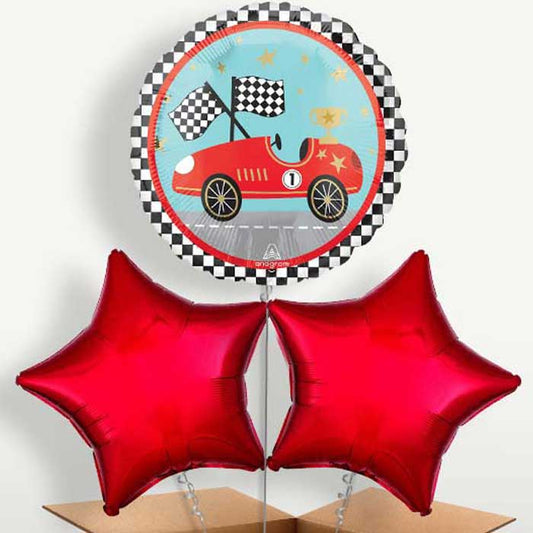 Race Cars Bunch of Balloons Inflated with Helium | Small Indoor Plants