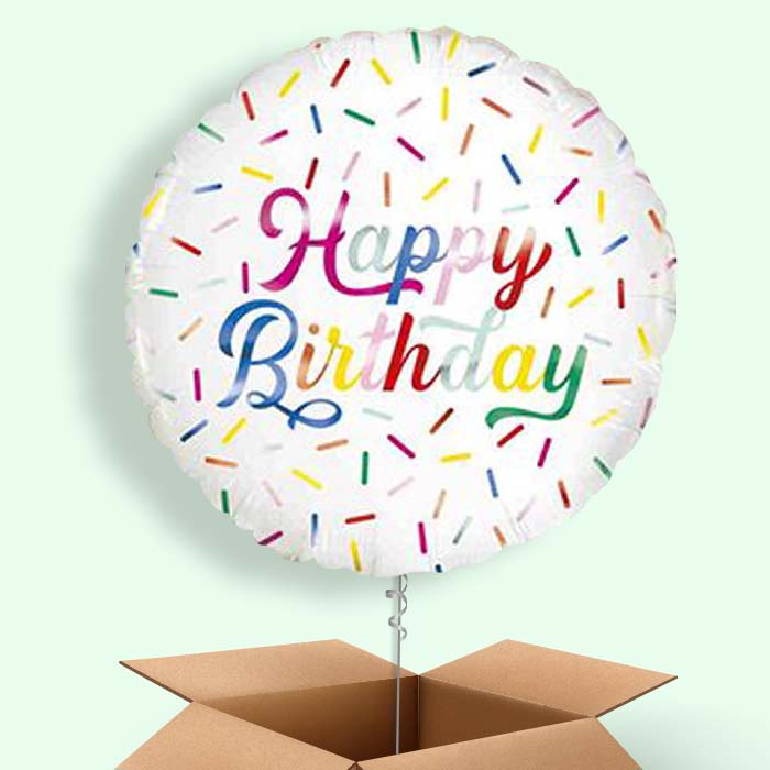 Sprinkle Balloon in a Box - Happy Birthday