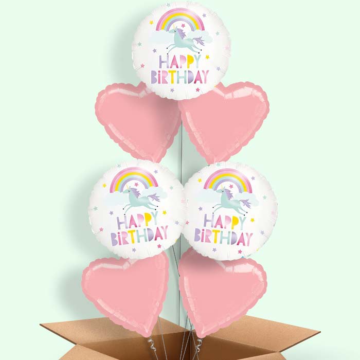 Rainbow Unicorn Birthday Balloon Delivery