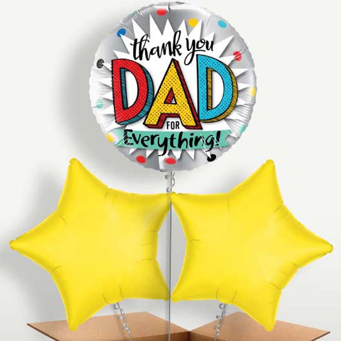 Thank You Dad Fathers Day Helium Bunch of Balloons | Small Indoor Plants