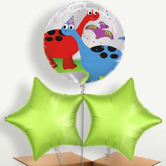 Cute Dinosaur Bunch of Balloons inflated with Helium | Small Indoor Plants