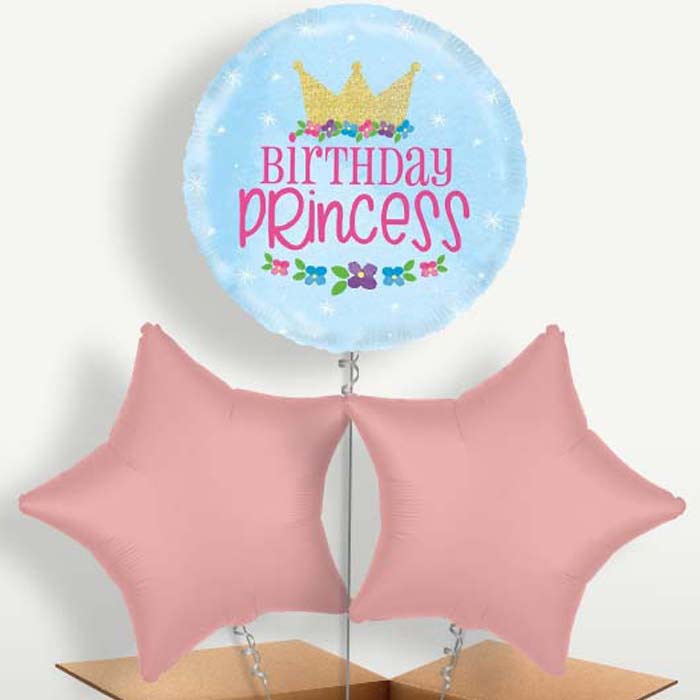 Magical Birthday Princess Balloon Bunches | Small Indoor Plants