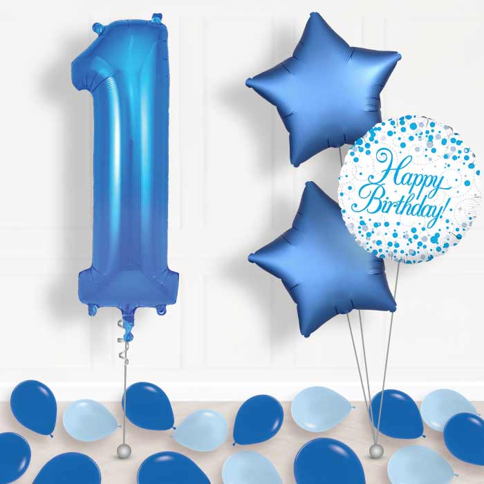 Blue Number 1 Balloon in a Box