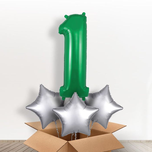 Dark Green 1 Helium Balloon in a Box Gift