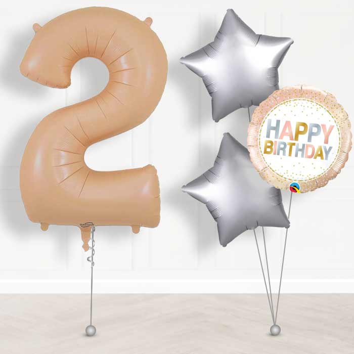 Matte Nude Number 2 Balloon in a Box