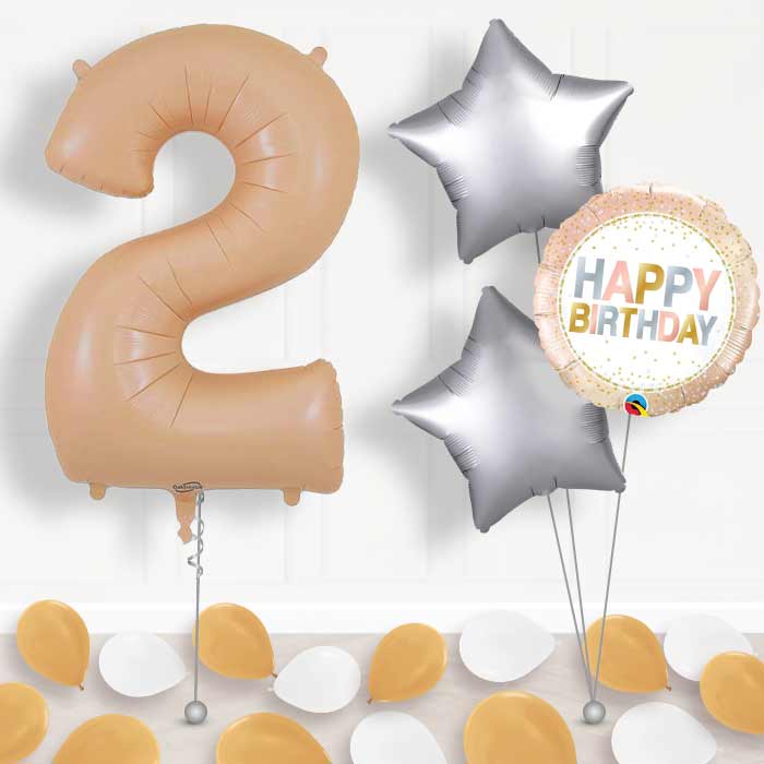 Matte Nude Number 2 Balloon in a Box