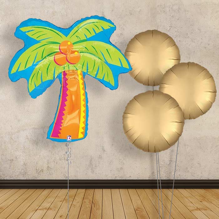 Palm Tree Balloon in a Box Delivered Inflated - Plain Bouquet | Small Indoor Plants