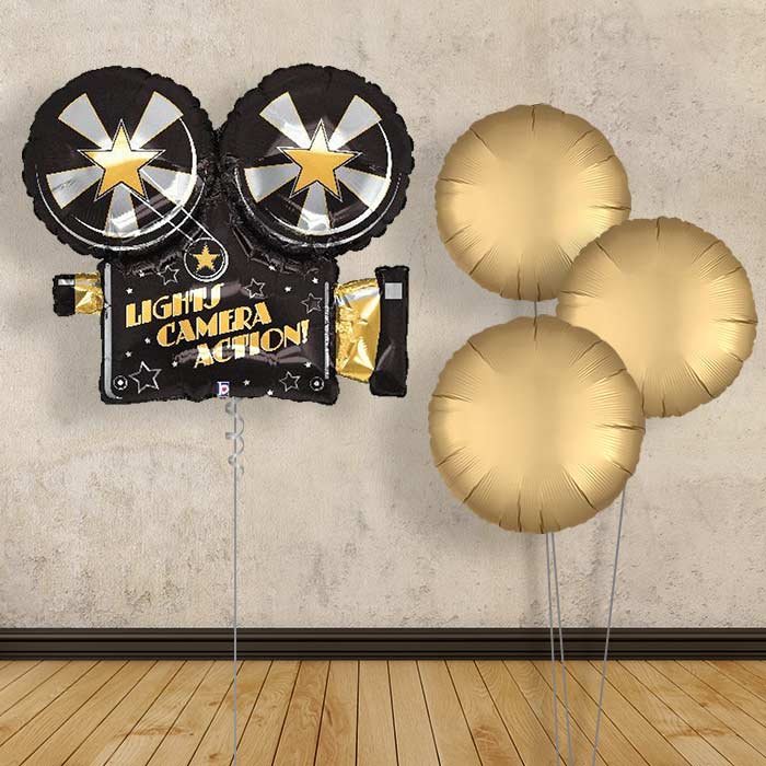 Hollywood Balloon Bouquet Delivered in a Box - Plain Bouquet | Small Indoor Plants