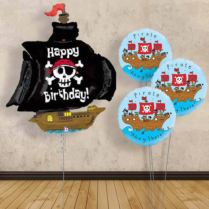 Pirate Happy Birthday Balloon Bouquet Delivered