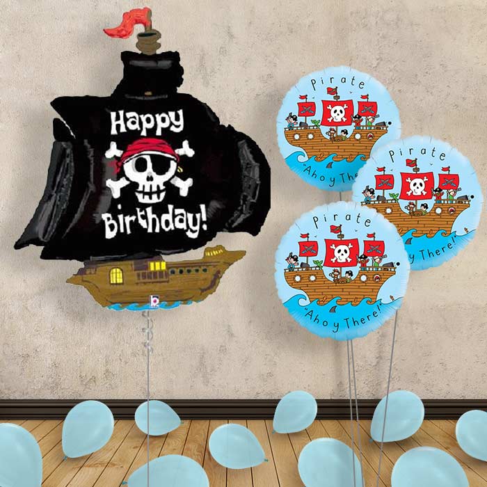 Pirate Happy Birthday Balloon Bouquet Delivered