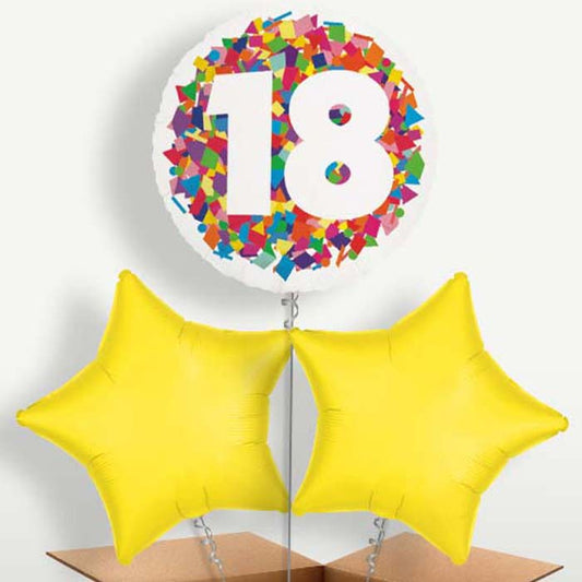 Bright Confetti 18th Birthday Bunch of Balloons | Small Indoor Plants