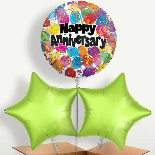 Wedding Anniversary Dots Helium Bunch of Balloons | Small Indoor Plants