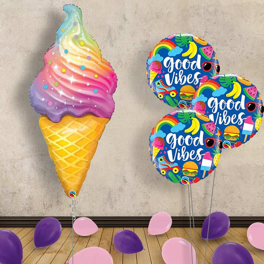 Ice Cream Helium Balloon Bouquet in a Box