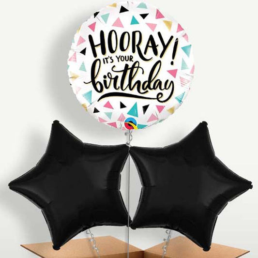Hooray It's Your Birthday Balloons in a Bunch | Small Indoor Plants