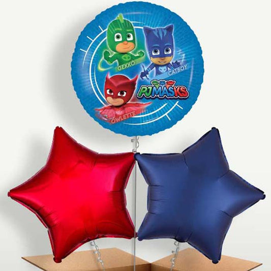 PJ Masks Blue Balloon Bunch inflated with Helium | Small Indoor Plants
