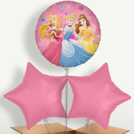 Disney Ariel, Belle & Cinderella Trio Balloon Bunch | Small Indoor Plants