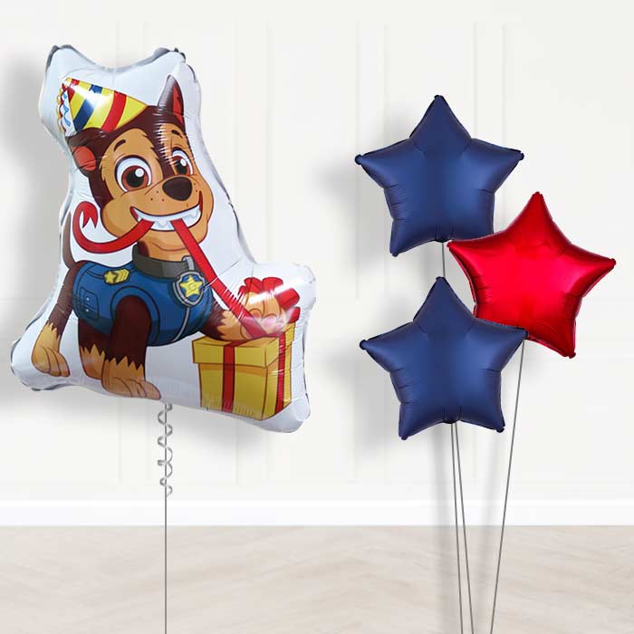 Giant Chase Shaped Balloon Bouquet Delivery - Plain Bouquet | Small Indoor Plants