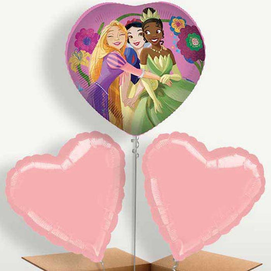 Disney Snow White, Rapunzel & Tiana Trio Balloon Bunch | Small Indoor Plants