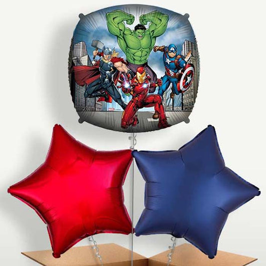 Avengers Square Bunch of Balloons inflated with Helium | Small Indoor Plants