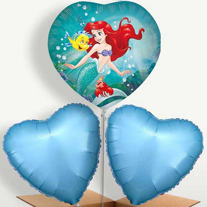 Ariel Little Mermaid Bunch of Balloons inflated with Helium | Small Indoor Plants
