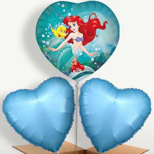 Ariel Little Mermaid Bunch of Balloons inflated with Helium | Small Indoor Plants