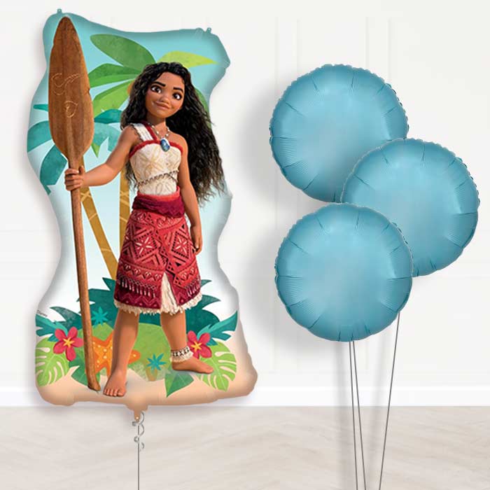 Moana Helium Balloon Bouquet Delivered - Plain Bouquet | Small Indoor Plants