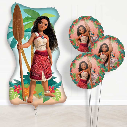 Moana Helium Balloon Bouquet Delivered - Themed Bouquet | Small Indoor Plants