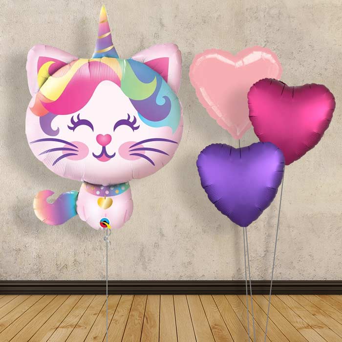 Giant Caticorn Balloon Bouquet in a Box