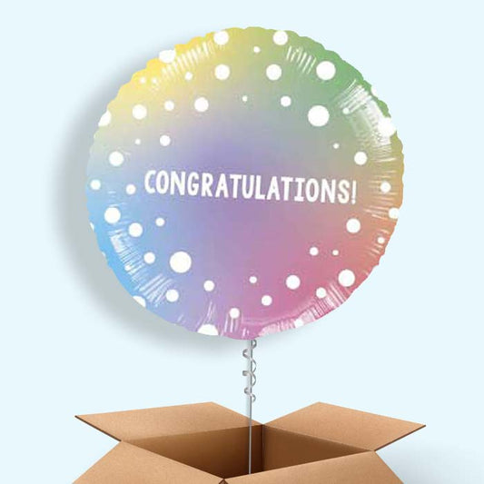 Ombre Dots Congratulations Balloons in a Box