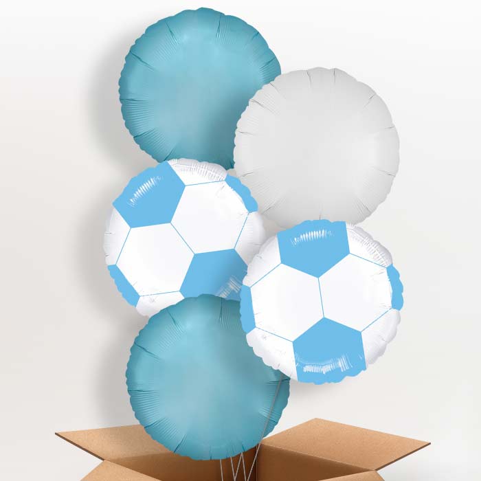 Light Blue Football Balloon in a Box