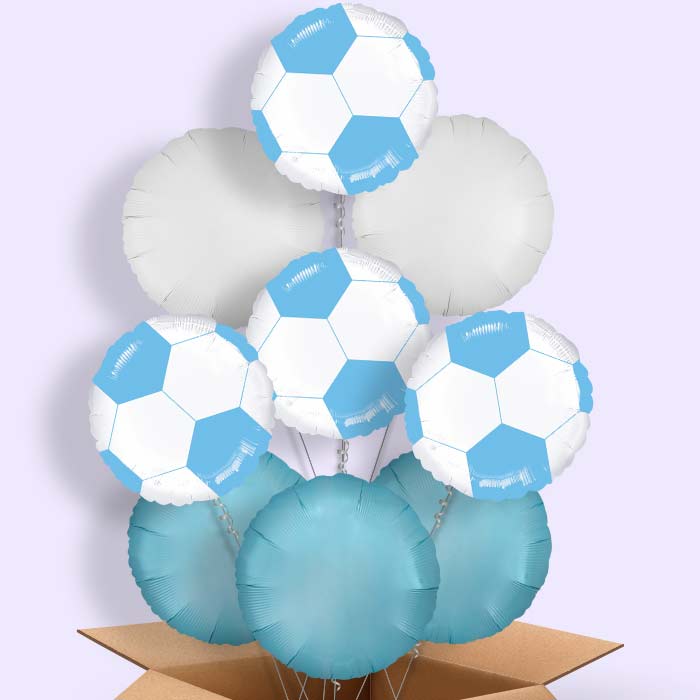 Light Blue Football Balloon in a Box