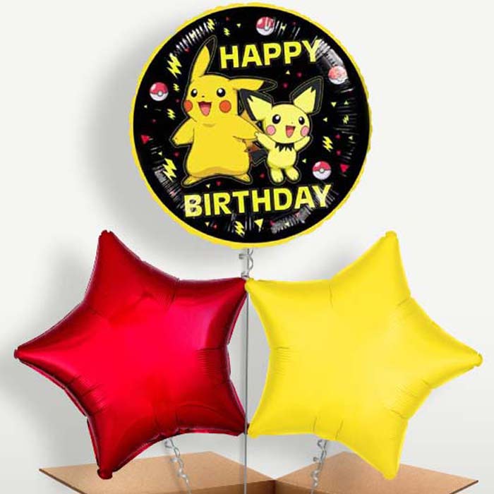 Pokemon Happy Birthday Trio Balloon Bunch | Small Indoor Plants