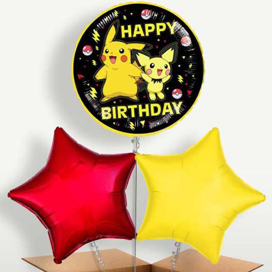 Pokemon Happy Birthday Trio Balloon Bunch | Small Indoor Plants